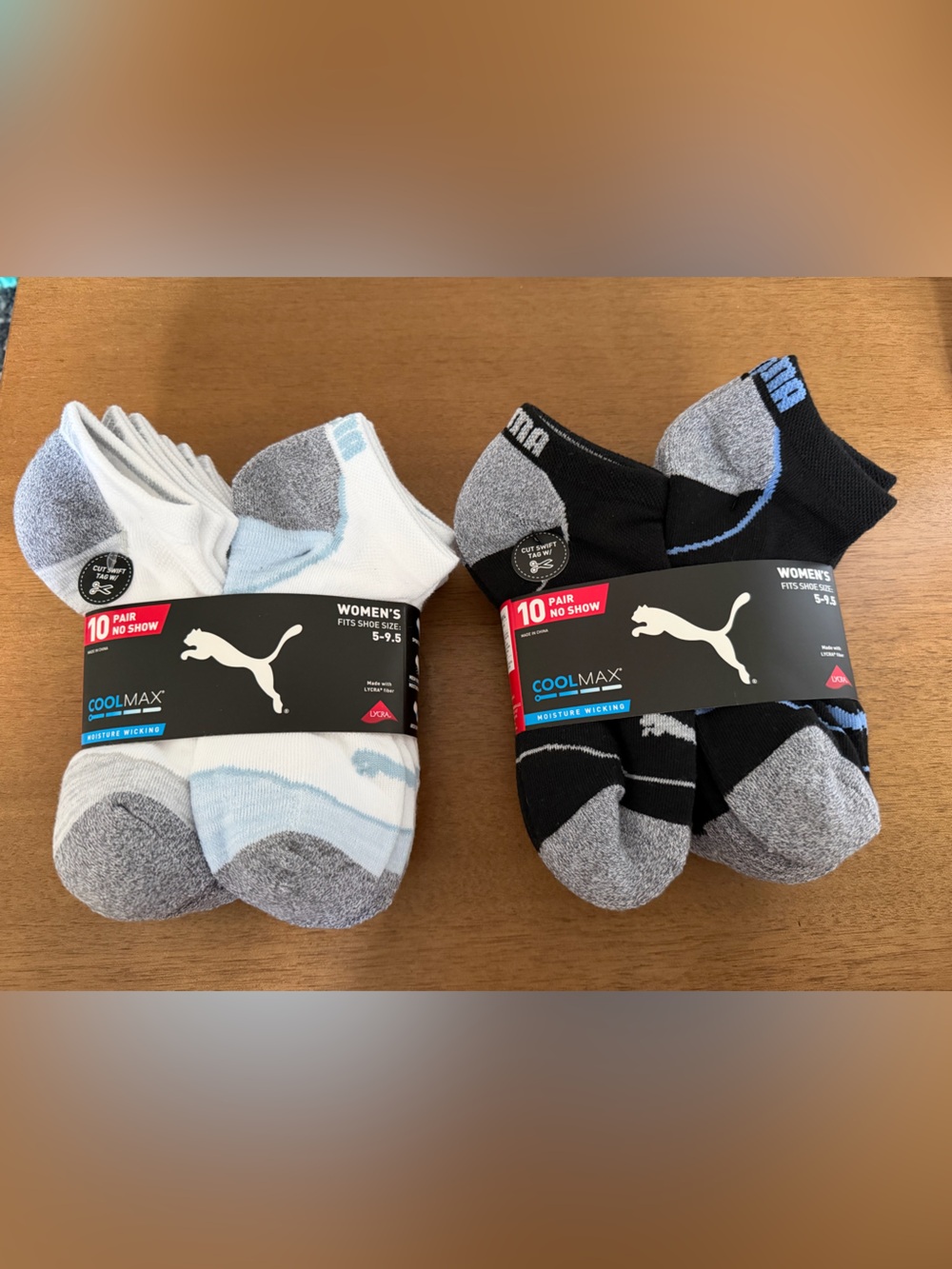 Puma Women's No-Show Athletic Socks - Two 10-Packs